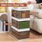 Collapsible Foldable Storage Containers With Lids Stackable Closet Organizer Bins Multifunctional S 8