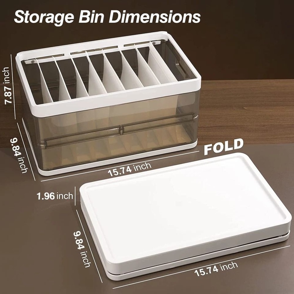 Collapsible Foldable Storage Containers With Lids Stackable Closet Organizer Bins Multifunctional S 5