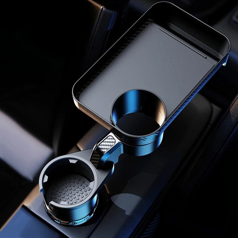 Rotating Car Travel Cup Holder Coffee Mount Expander Portable Food Tray 0
