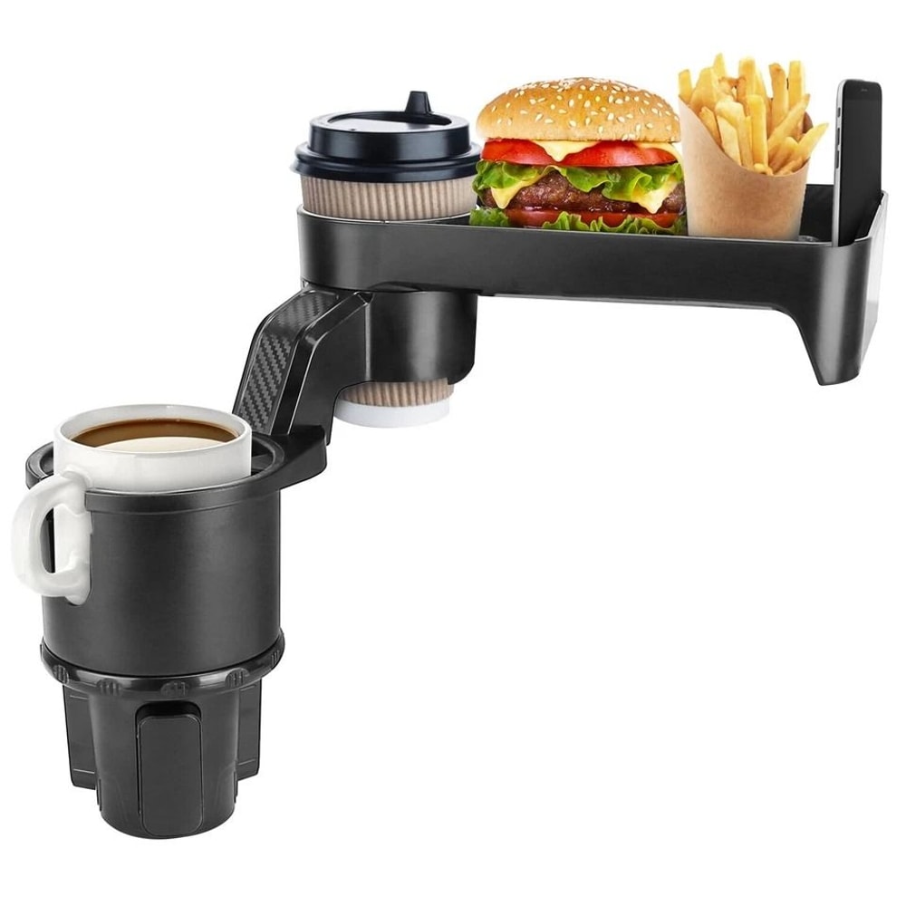 Rotating Car Travel Cup Holder Coffee Mount Expander Portable Food Tray 4