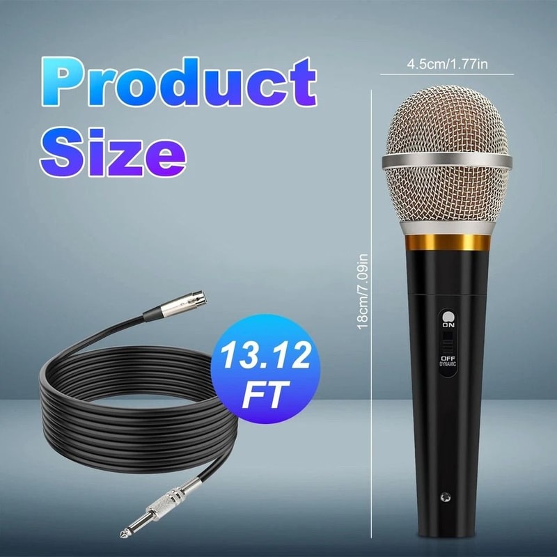 Microphone Handheld Dynamic Mic For Karaoke Wired Singing Mic With 13ft Cable For Clear Vocal Repro 11