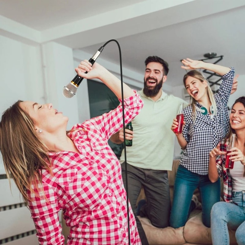 Microphone Handheld Dynamic Mic For Karaoke Wired Singing Mic With 13ft Cable For Clear Vocal Repro 3