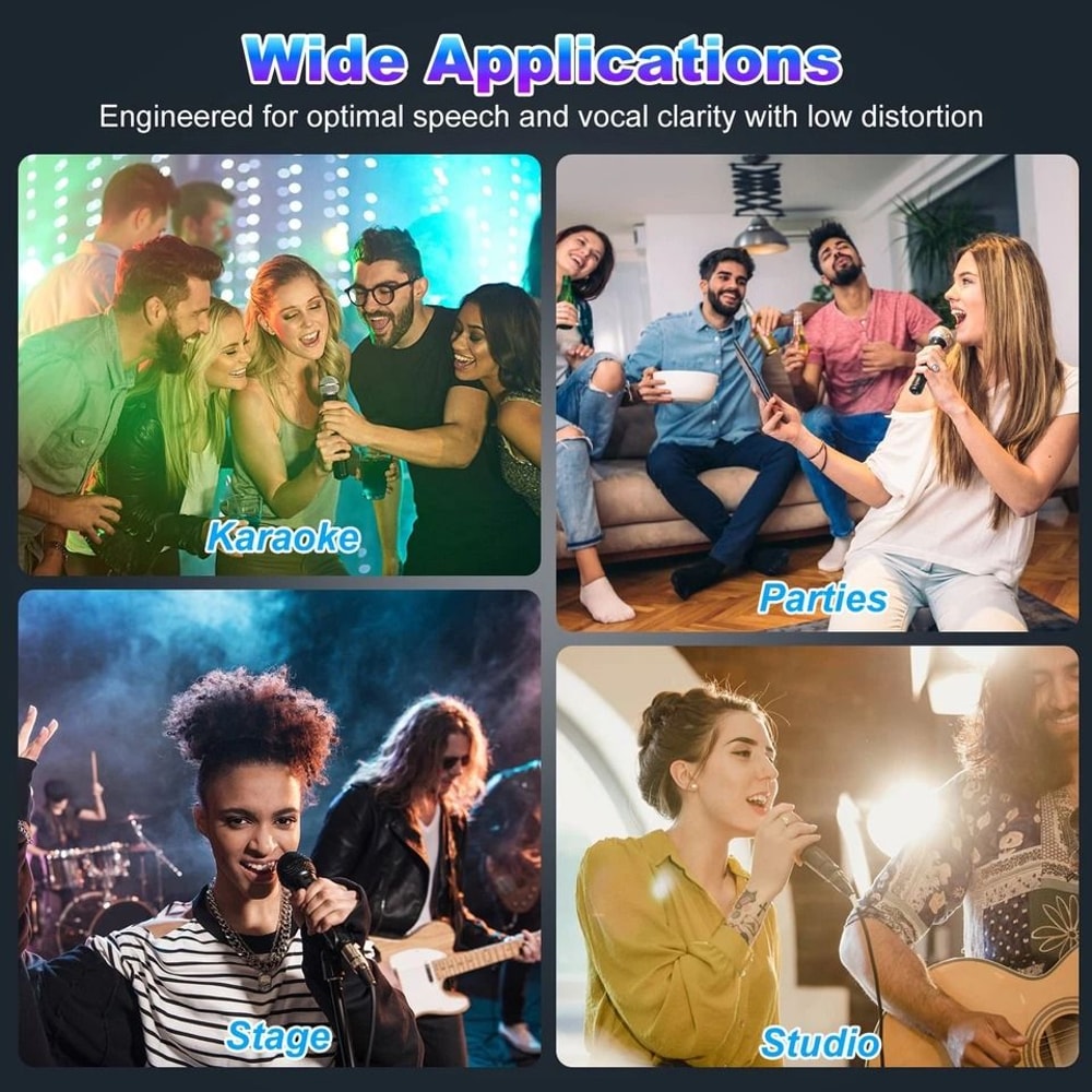 Microphone Handheld Dynamic Mic For Karaoke Wired Singing Mic With 13ft Cable For Clear Vocal Repro 4