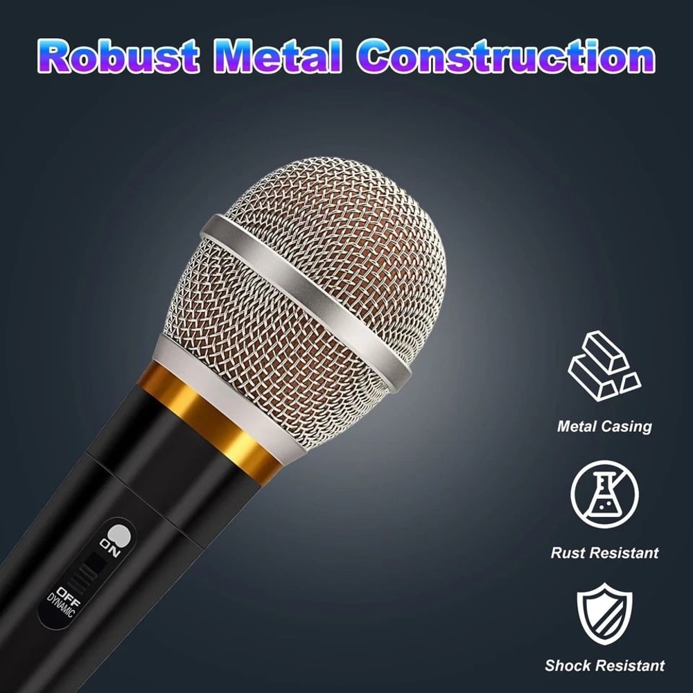 Microphone Handheld Dynamic Mic For Karaoke Wired Singing Mic With 13ft Cable For Clear Vocal Repro 7