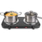 New Electric Double Burner Hot Plate Cooktop Portable Heating Stove For Cooking Camping 4