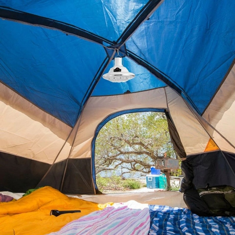 Portable Solar Powered LED Lamp LED Light For Camping Yard Garden InOutdoor Use Tent Lighting 2