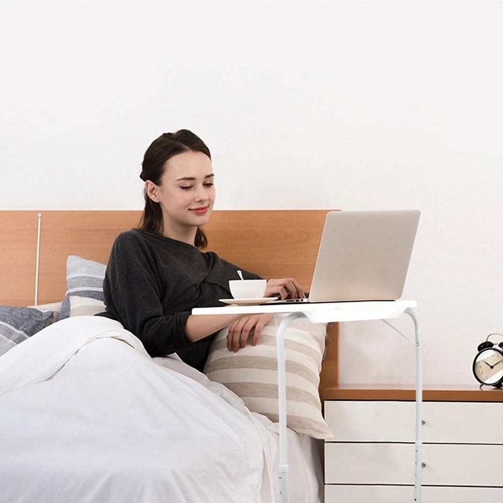Adjustable Portable Folding Table Smart Laptop Desk Bed Mate For Dining TV Watching Study And Work 1