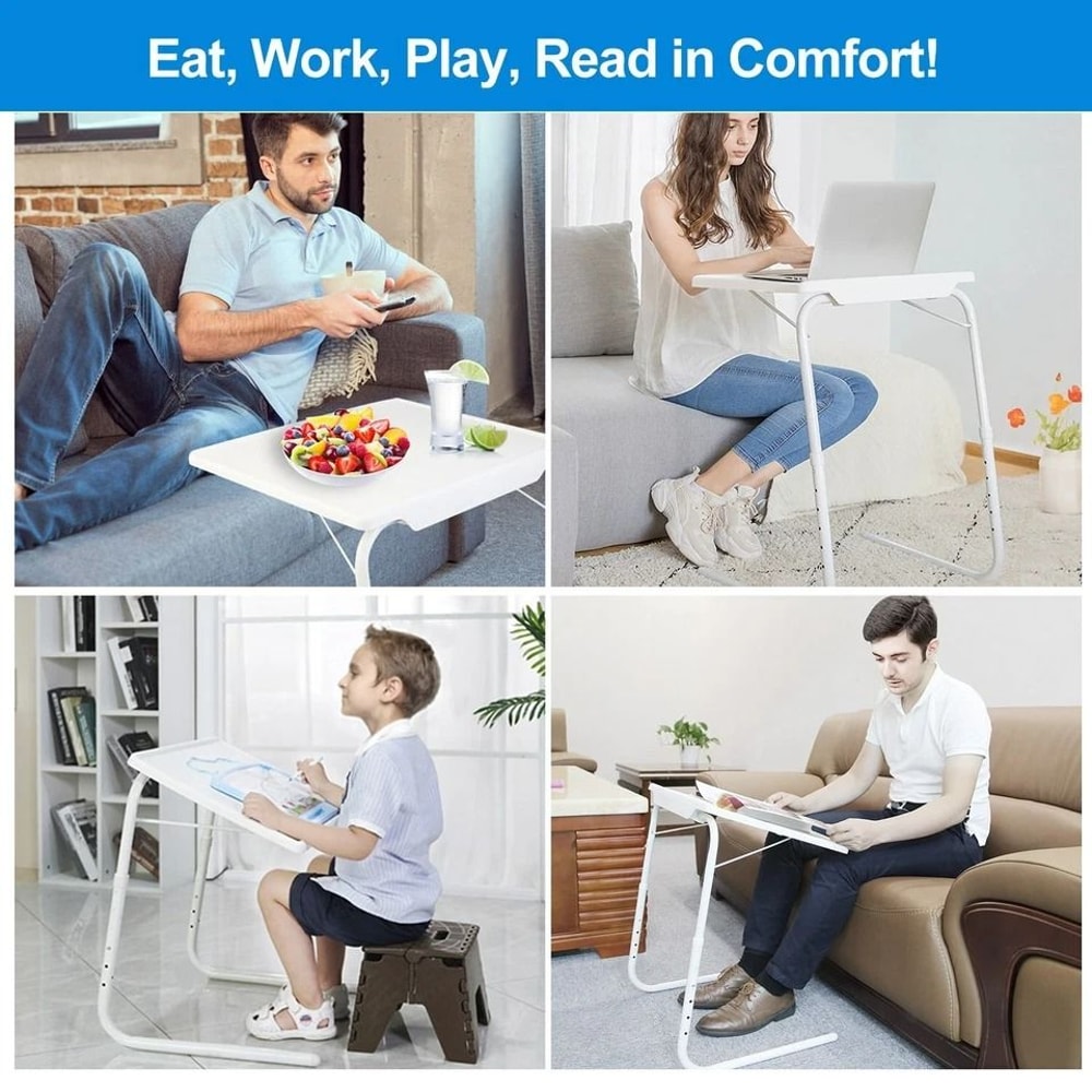Adjustable Portable Folding Table Smart Laptop Desk Bed Mate For Dining TV Watching Study And Work 3