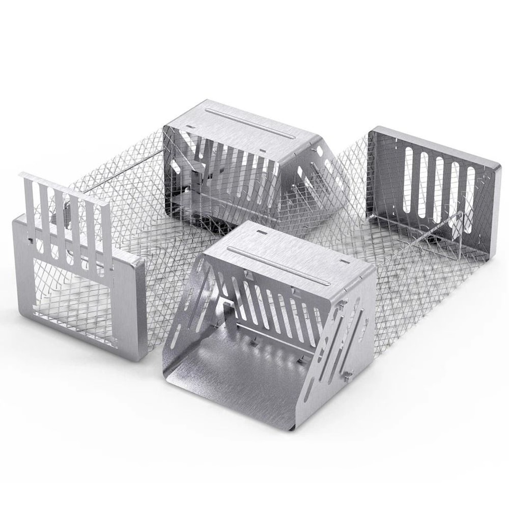 Humane Live Animal Trap Automatic Rat Trap Indoor Mouse Cage Continuous Catching Safe Metal Trap Fo 1