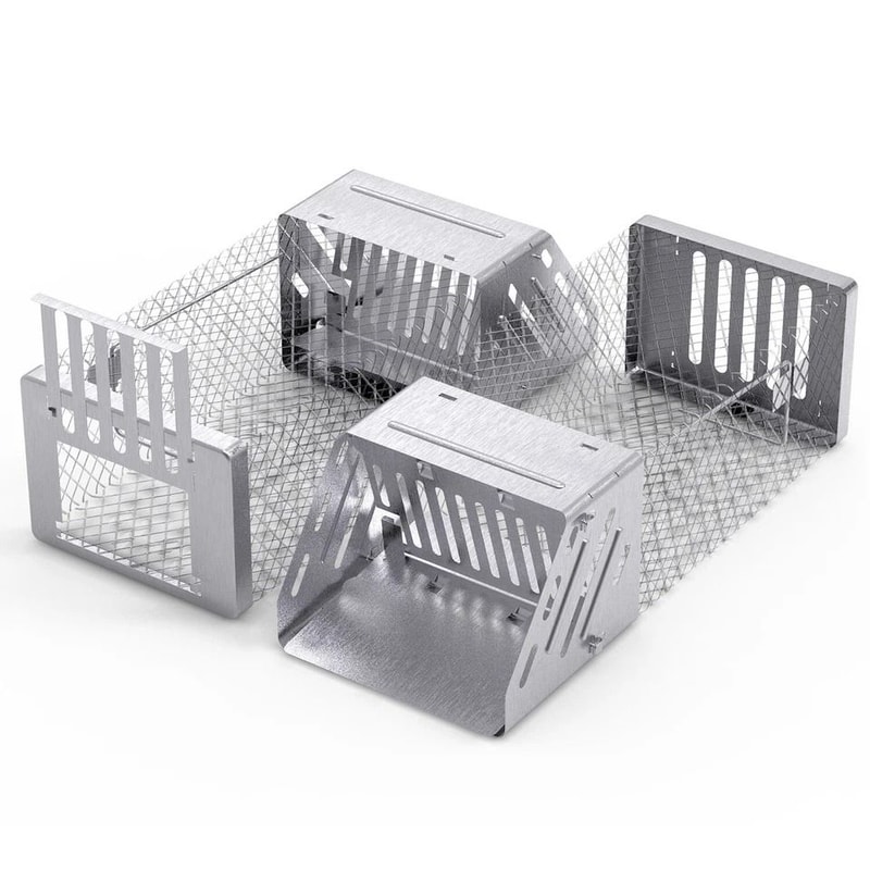 Humane Live Animal Trap Automatic Rat Trap Indoor Mouse Cage Continuous Catching Safe Metal Trap Fo 1