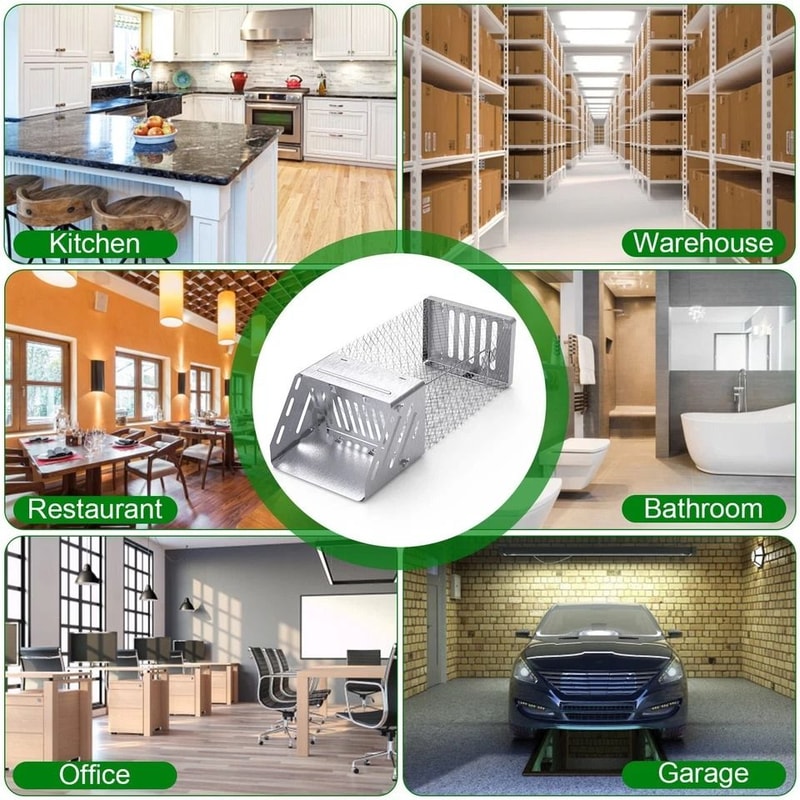 Humane Live Animal Trap Automatic Rat Trap Indoor Mouse Cage Continuous Catching Safe Metal Trap Fo 3