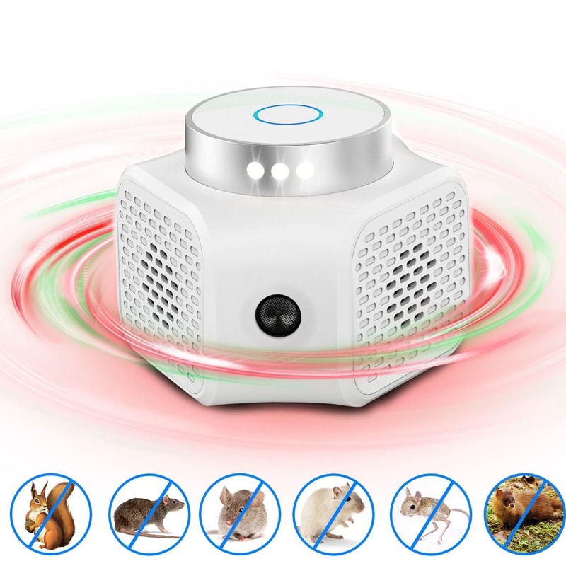Ultrasonic Rodent Chase Repeller Plugin Mouse And Rat Control Indoor Pest Control For Mice Roaches 14