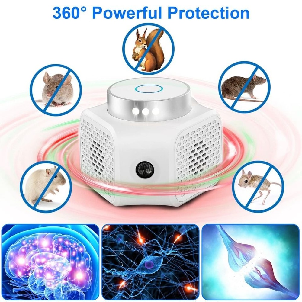 Ultrasonic Rodent Chase Repeller Plugin Mouse And Rat Control Indoor Pest Control For Mice Roaches 13