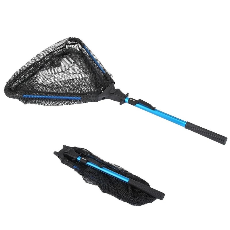 Fishing Net Hexagonal Foldable Design Durable Aluminum Alloy Handle Nano Coating Nylon Mesh Perfect