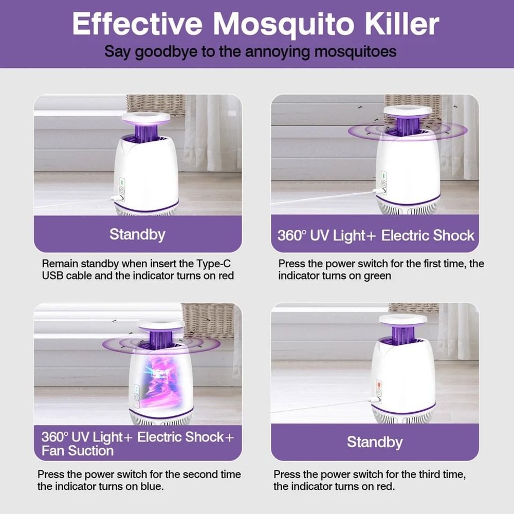 Mosquito Zapper Electric Fly Trap With UV Light Indoor And Outdoor Mosquito Killer Lamp Effective I 3