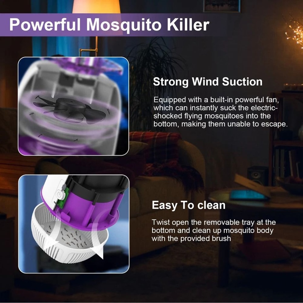 Mosquito Zapper Electric Fly Trap With UV Light Indoor And Outdoor Mosquito Killer Lamp Effective I 5