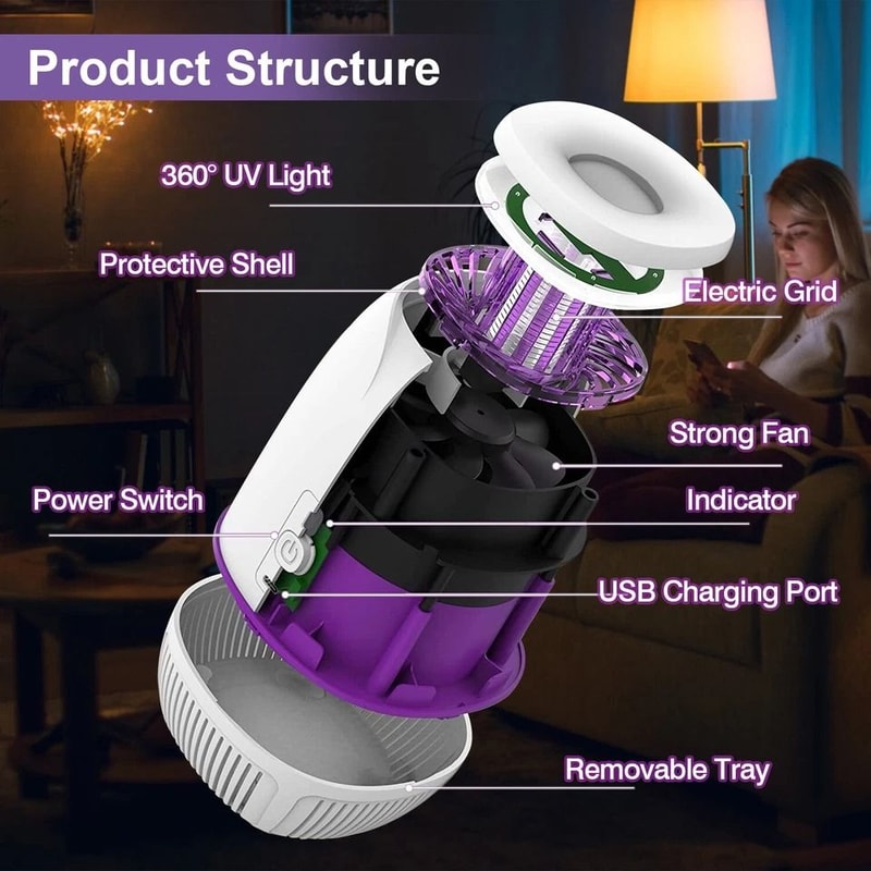 Mosquito Zapper Electric Fly Trap With UV Light Indoor And Outdoor Mosquito Killer Lamp Effective I 6