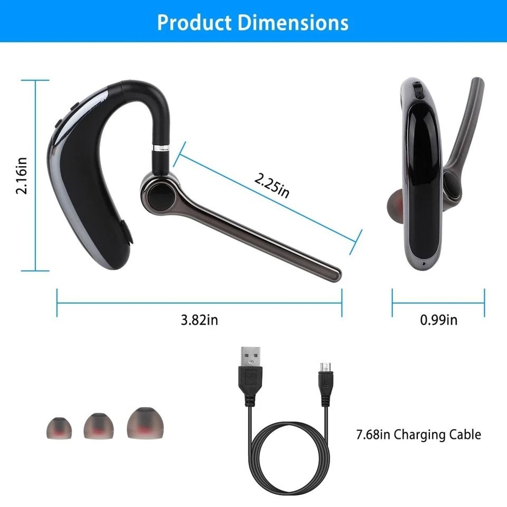 Noise Cancelling Wireless Earpiece Trucker Earbuds For Driving Stable Connection 9