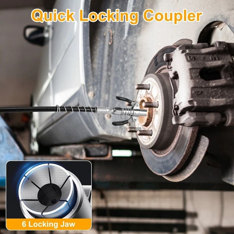 High Pressure Grease Gun Kit Capacity Pistol Grip Flexible Hose Jaw Couplers 2