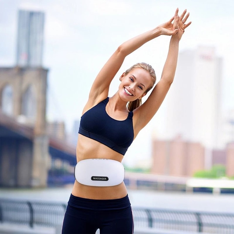 Electric Heated Abdominal Massager Leg Kneading AntiCellulite Machine With Red Light Therapy For Mu 0