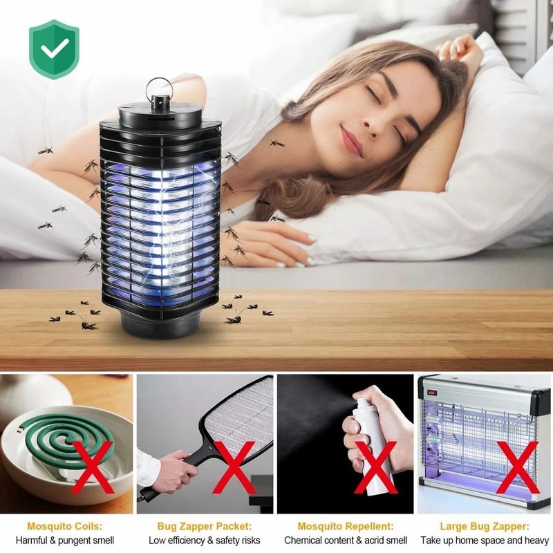 Electric UV Mosquito Zapper Fly Bug Insect Killer Stinger Trap Lamp Safe Pest Control For Home Offi 5