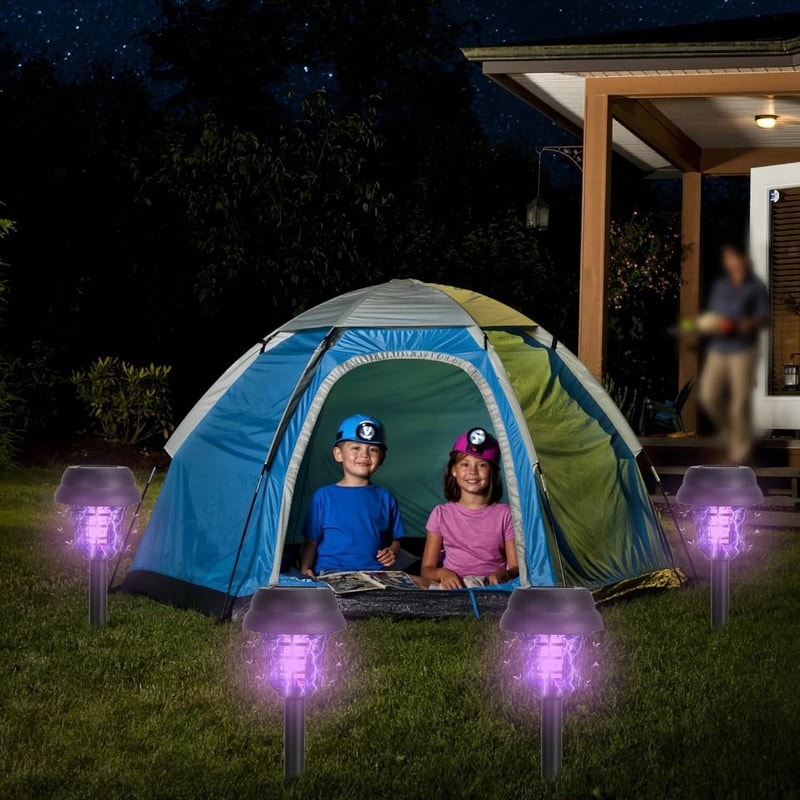 Solar Mosquito Zapper Bug Zapper Torch Outdoor Insect Killer LED Outdoor Zapper Tool Solar Powered 9