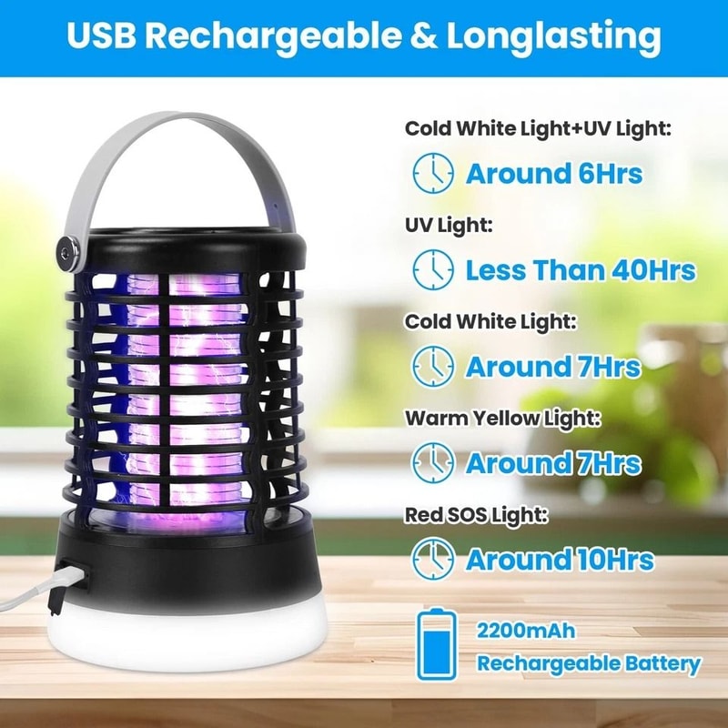 Mosquito Zapper Lamp Bug Zapper Light Waterproof Mosquito Killer For Outdoor Indoor Use 9