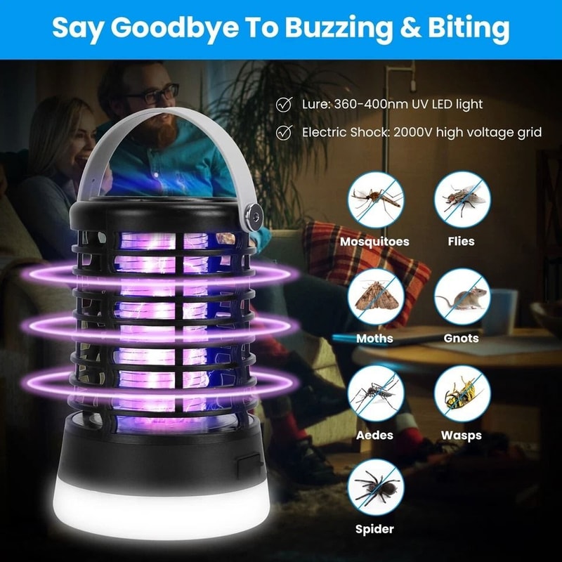 Mosquito Zapper Lamp Bug Zapper Light Waterproof Mosquito Killer For Outdoor Indoor Use 10