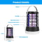Mosquito Zapper Lamp Bug Zapper Light Waterproof Mosquito Killer For Outdoor Indoor Use 12