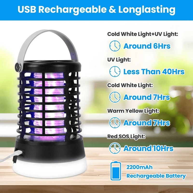Mosquito Zapper Lamp Bug Zapper Light Waterproof Mosquito Killer For Outdoor Indoor Use 13