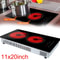 Electric Stove Hot Plates Dual Burner Ceramic Cooktop Touch Control Adjustable Power Levels Fast He 12
