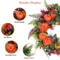 Fall Wreath With Pumpkin Leaves Berries And Flowers Autumn Party Decor For Indoor And Outdoor Use 6