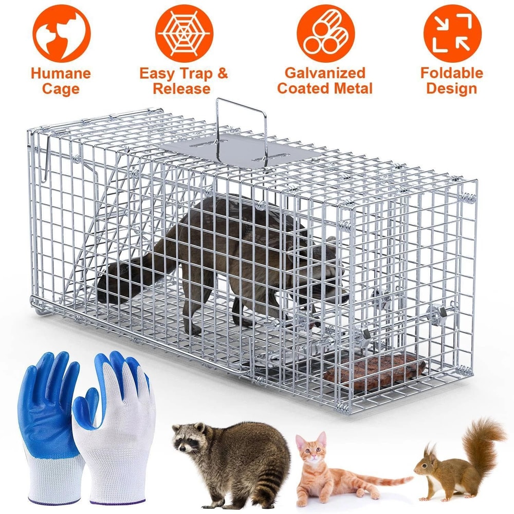 Humane Animal Trap Cage Live Trap For Mice Squirrel Rodents Safe For Pets Durable Metal Constructio 13