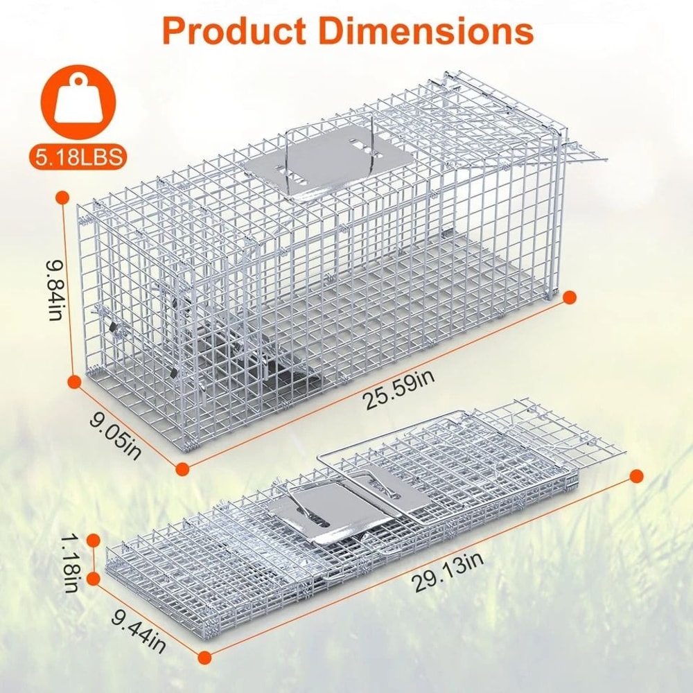 Humane Animal Trap Cage Live Trap For Mice Squirrel Rodents Safe For Pets Durable Metal Constructio 11