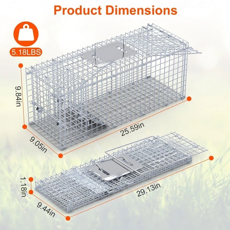 Humane Animal Trap Cage Live Trap For Mice Squirrel Rodents Safe For Pets Durable Metal Constructio 11