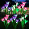Solar Lily Flower Lights Outdoor Garden Stake LED Landscape Lamp IP65 Waterproof ColorChanging Ligh 0