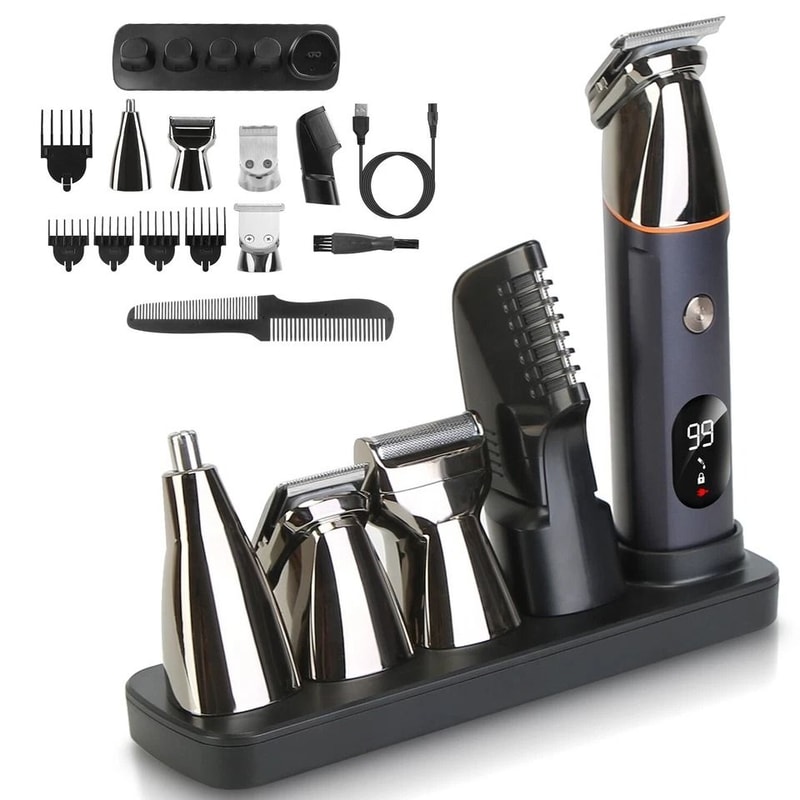 Cordless Men Electric Shaver Razor Trimmer Hair Shaver Grooming Kit Gift Set 2