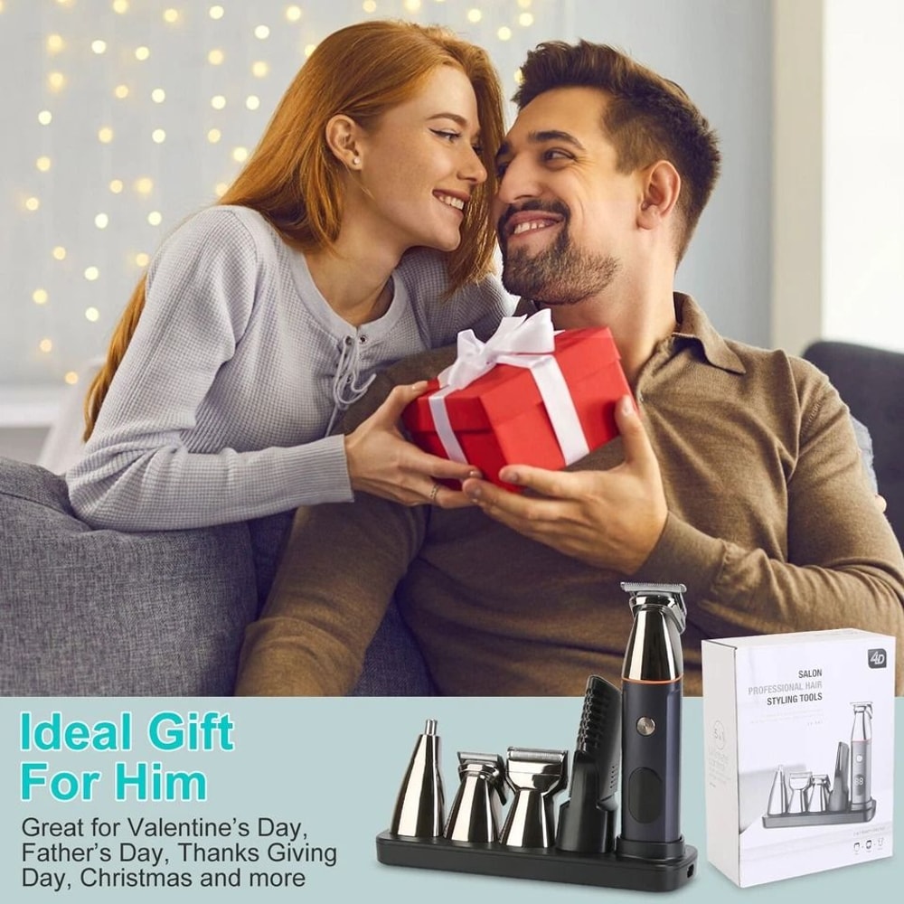 Cordless Men Electric Shaver Razor Trimmer Hair Shaver Grooming Kit Gift Set 3