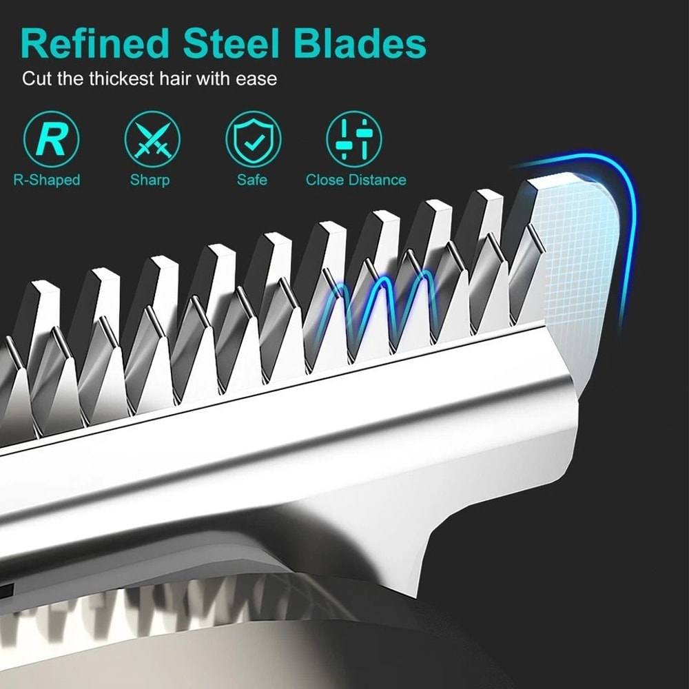 Cordless Men Electric Shaver Razor Trimmer Hair Shaver Grooming Kit Gift Set 7