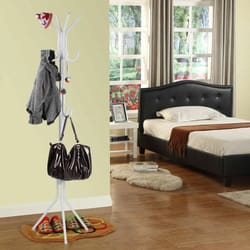 stylish coat rack, umbrella holder stand, bag organizer tree, hat hanger, clothes storage, home or office space saver