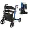 Adjustable Aluminum Rollator Walker With Seat Backrest Wheels Foldable Design For Seniors Lightwei 1