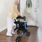 Adjustable Aluminum Rollator Walker With Seat Backrest Wheels Foldable Design For Seniors Lightwei 4