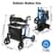 Adjustable Aluminum Rollator Walker With Seat Backrest Wheels Foldable Design For Seniors Lightwei 12