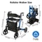 Adjustable Aluminum Rollator Walker With Seat Backrest Wheels Foldable Design For Seniors Lightwei 12