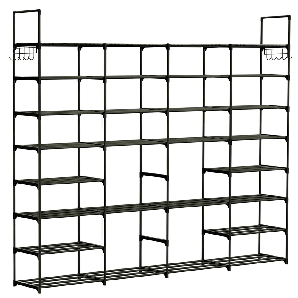 Shoe Rack Durable Metal Storage Shelf Holds Expandable And Dividable SpaceSaving Shoe Organizer 0