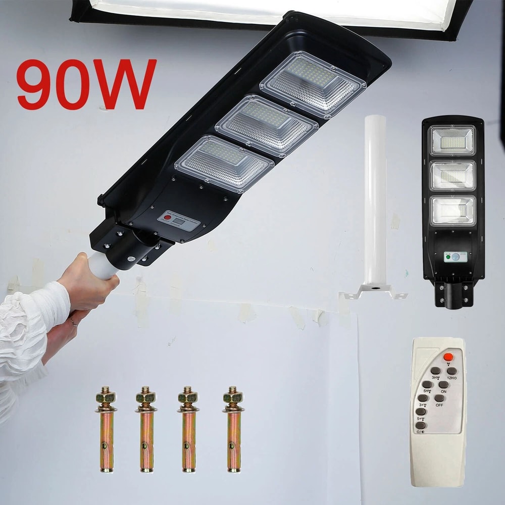 Outdoor Solar Street Light LED Solar Flood Lights Solar Powered Outdoor Street Lights W Remote Wate