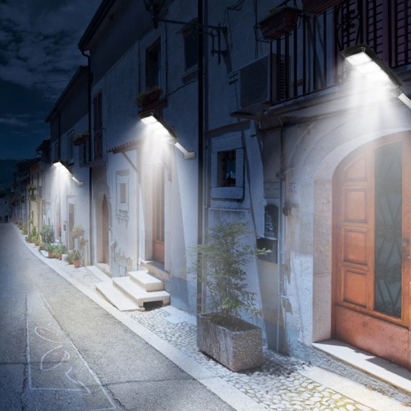 Outdoor Solar Street Light LED Solar Flood Lights Solar Powered Outdoor Street Lights W Remote Wate