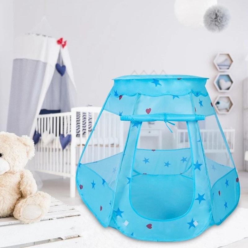 Kid Game Pop Up Play Tent Castle Playhouses For Kids Lightweight Blue Bag For Children Perfect For 3