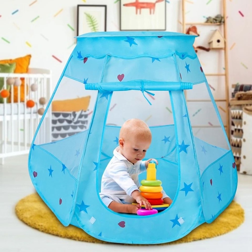 Kid Game Pop Up Play Tent Castle Playhouses For Kids Lightweight Blue Bag For Children Perfect For 5