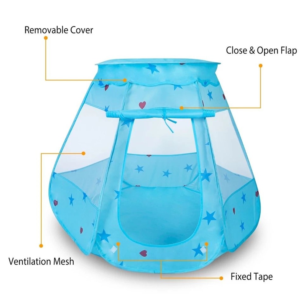 Kid Game Pop Up Play Tent Castle Playhouses For Kids Lightweight Blue Bag For Children Perfect For 7